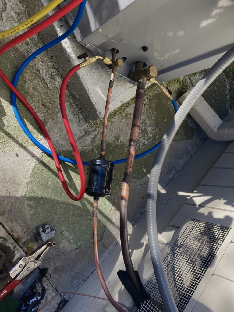 The installation process for an air conditioning unit can vary depending on the type and size of the unit and the specifics of your installation location. However, there are some general steps that are typically involved in the process: Assess the space: before installation, our technician assess the space where the AC unit will be installed. It includes considering factors such as the size of the space, the number of windows, and the level of insulation to determine the appropriate size and type of unit. Choose the AC unit: based on the assessment, the technician recommends the appropriate size and type of AC unit for your space.  Prepare the installation site: the technician prepares the installation site by clearing the area and ensuring that it is level and stable.  Install the ductwork: if your AC unit requires ductwork, the technician will install it. This may involve cutting holes in walls or ceilings to run the ducts. Install the AC unit: the technician then installs the AC unit itself. This involves connecting the unit to the ductwork and securing it in place. Install electrical wiring: the AC unit require electrical wiring, which needs to be installed by a licensed electrician.  Install the thermostat: if your AC unit comes with a thermostat, the technician  installs it and program it to your desired settings. Test the system: once the installation is complete, the technician tests the AC unit to ensure that it is functioning properly.  The installation process can take several hours to complete, depending on the complexity of the installation and the size of the unit. 